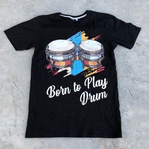 Premium born to play drum 🥁 women's t shirt S